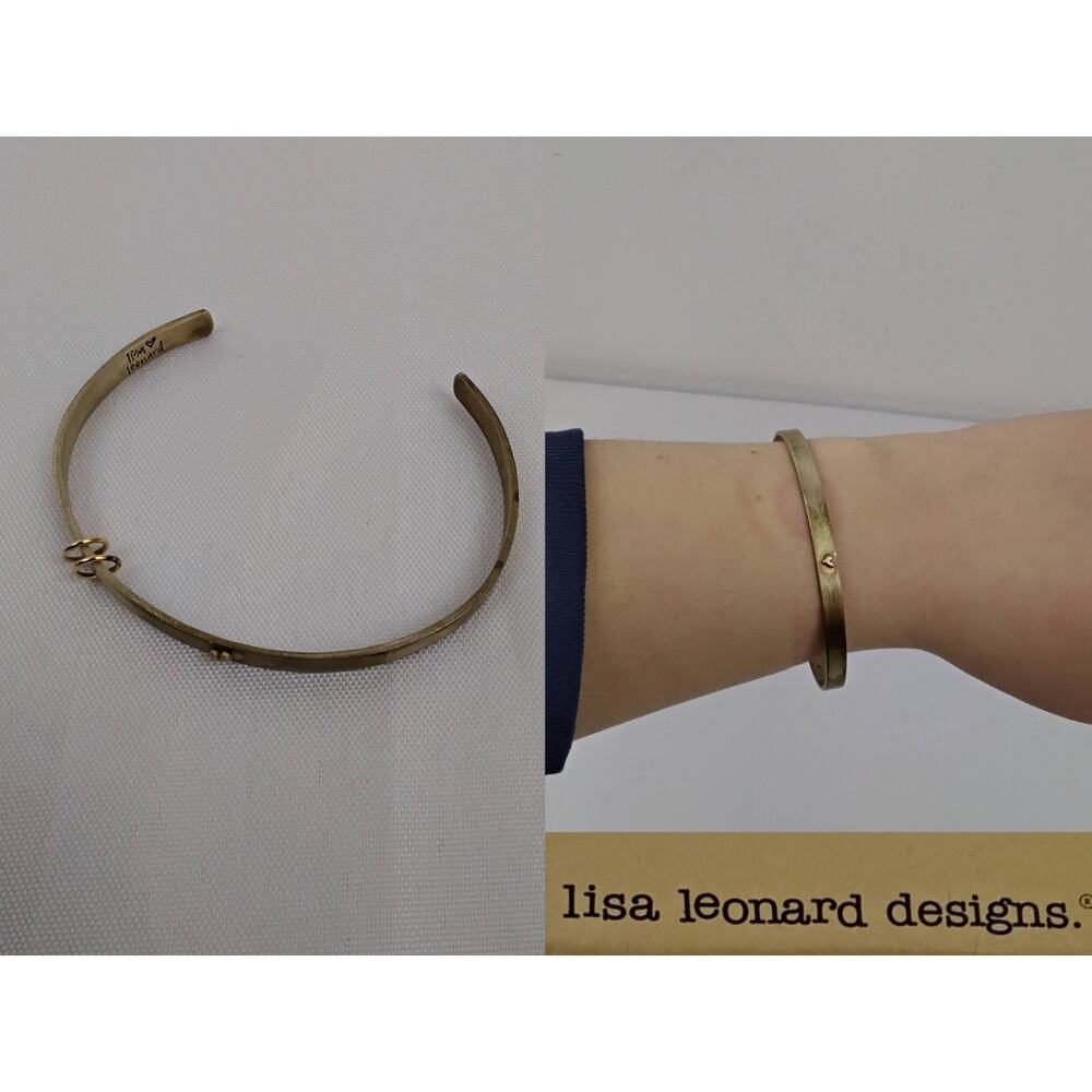 Lisa Leonard Designs Dainty Cuff Bracelet/Bangle 10K Gold and 925 Silver #J5185
